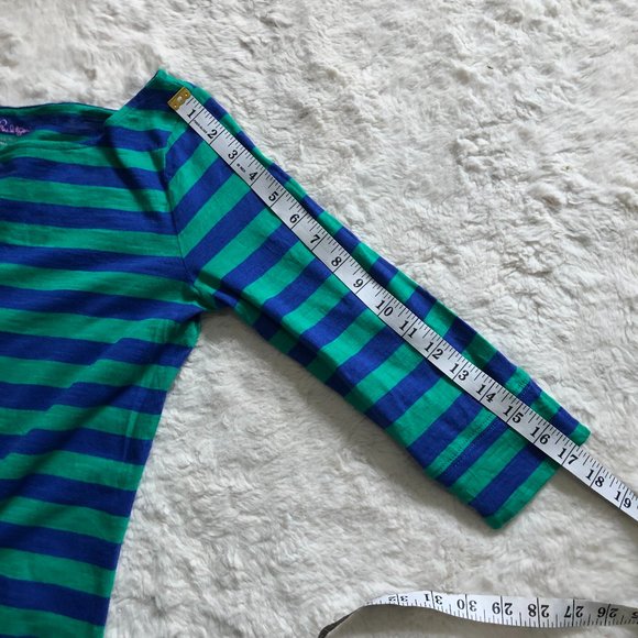 Lilly Pulitzer Cassie striped 100% cotton 3/4 sleeve dress size small - Picture 7 of 8